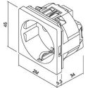 Πρίζα δικτύου 1 θέσης Λευκή Cat.5e RJ45 UTP KS