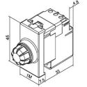 Προγραμματιζόμενος ρεοστάτης 10-100W/VA με περιστροφικό κομβίο ελέγχου και πιεζοδιακόπτη 1 θέσης Λευ