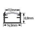 Προφίλ αλουμινίου AL004A για ταινία LED έως 10mm