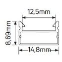 Προφίλ αλουμινίου AL502 για ταινία LED έως 10mm