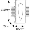 Γύψινο δάκρυ steplight 1xGU10 145x320mm