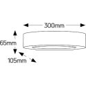 Γύψινη απλίκα Up-Down glass L300 2xG9 300x65mm