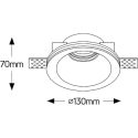 Γύψινο στρογγυλό spot GU10 Φ130mm