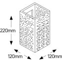 Γύψινη τετράγωνη απλίκα Up-Down DOT G9 120x220mm