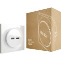 FIBARO Χωνευτή πρίζα USB (λευκό) – Σειρά Walli