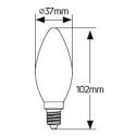 Λάμπα LED Κερί C37 3W E14 4000K 270lm