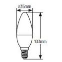 Λάμπα LED Κερί C35 2.5W E14 6500K 250lm