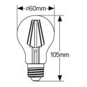 Λάμπα LED Κλασική Filament A60 6W E27 4000K 700lm