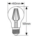 Λάμπα LED Κλασική Filament A60 8W E27 4000K 1055lm