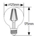 Λάμπα LED Αντεστραμμένου καθρέφτη χαλκός G125 6W E27 2700K 480lm dim