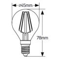 Λάμπα LED Σφαιρική Filament G45 4W E14 2700K 470lm