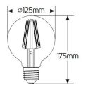 Λάμπα LED Γλόμπος Filament matt G125 8W E27 4000K 950lm