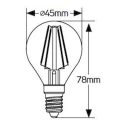 Λάμπα LED Σφαιρική Filament matt G45 4W E14 2700K 400lm