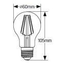 Λάμπα LED Αντεστραμμένου καθρέφτη χαλκός A60 E27 6W 2700K 550lm dim