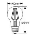 Λάμπα LED Κλασική Filament matt A60 6W E27 4000K 650lm