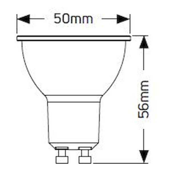 Λάμπα LED PAR16 Glass 5W GU10 3000K 400lm 120° - Image 2