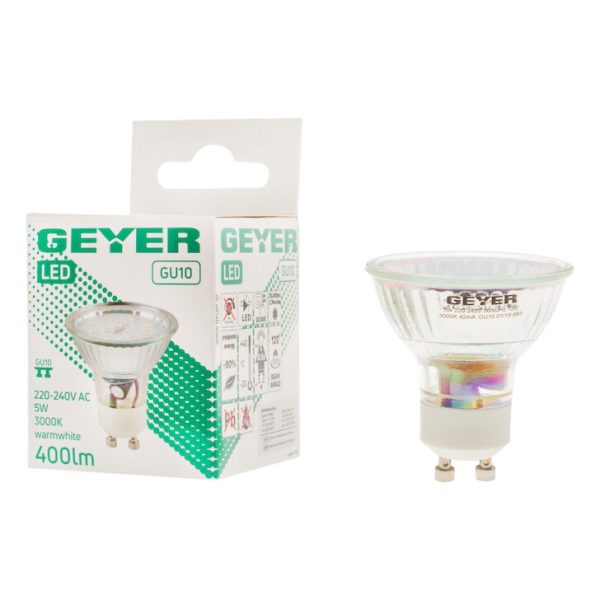 Λάμπα LED PAR16 Glass 5W GU10 3000K 400lm 120°