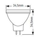 Λάμπα LED MR16 Glass 5.5W GU5.3 3000K 450lm 36° 12V