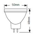 Λάμπα LED MR16 6W GU5.3 4000K 470lm 36°