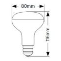 Λάμπα LED R80 12W E27 4000K 1050lm