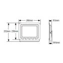 Προβολέας LED 100W 4000K 8500lm IP65 μαύρος