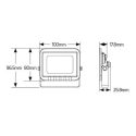 Προβολέας LED 10W 4000K 850lm IP65 μαύρος