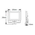 Προβολέας LED 50W 4000K 4250lm IP44 μαύρος με αισθητήρα κίνησης