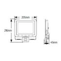 Προβολέας LED 50W 3000K 4250lm IP44 λευκός με αισθητήρα κίνησης