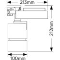 Φωτιστικό ράγας LED 45W 2700K 3150lm 25° μαύρο