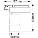 Φωτιστικό ράγας LED 15W 2700K 1050lm 25° μαύρο