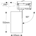 Spot ράγας για PAR16 GU10 4κ μαύρο