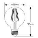 Λάμπα LED Vintage G125 4W E27 2000K 550lm