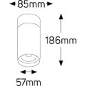 LED spot 15W 4000K 1450lm 36° IP40 μαύρο