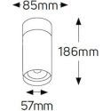 LED spot 15W 3000K 1450lm 36° IP40 μαύρο