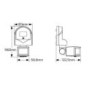 Επίτοιχος ανιχνευτής κίνησης IR 180° 5-12m IP44